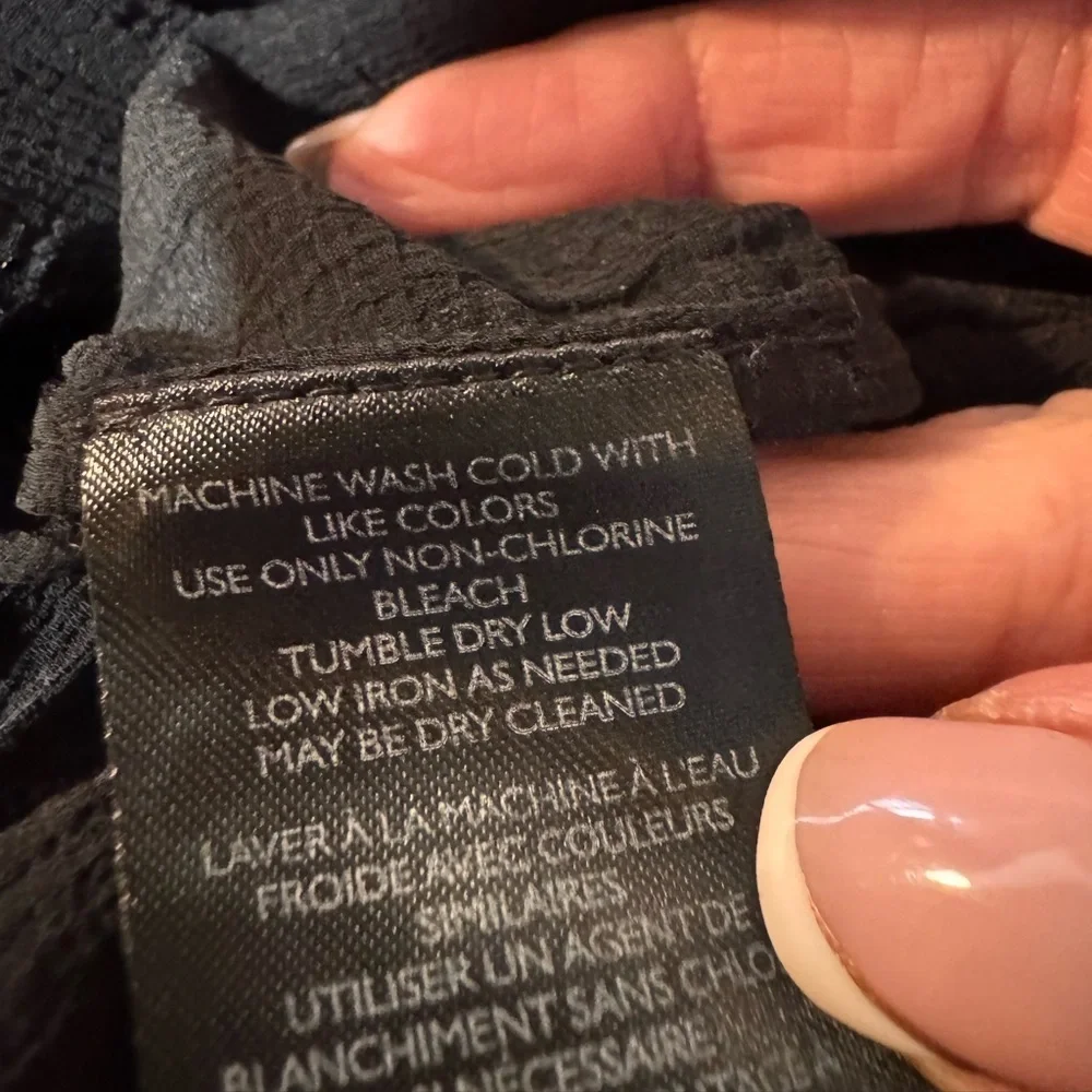 Anthropologie Peplum Black Blouse size X-Large NWT - Picture 11 of 12